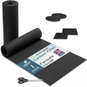 활성탄 필터 패드 - 가정용 에어컨 용광로 레인지 후드 및 통풍구용 공기 통풍 맞게 절단 먼지 냄새 연기