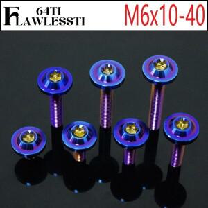 FLAWLESSTI M6X10-40 mm Gr5 티타늄 볼트 펜더 전면 후면 브레이크 라인 배기 파이프 커버 Forza 350 Xmax