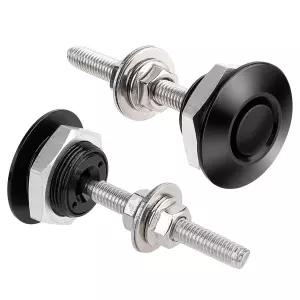 2개 퀵 릴리스 범퍼 범용 알루미늄 차량 후드 핀 래치 클립 번호판 잠금 키트 직경 1.25인치