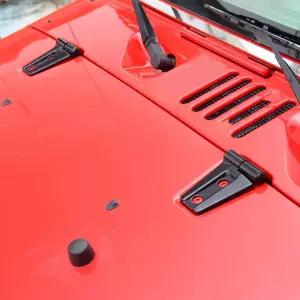 지프 랭글러 JK 언리미티드 2007-2018용 2PCS 후드 힌지 커버 트림 액세서리(블랙)