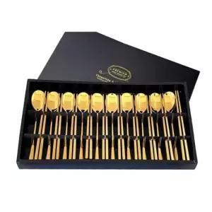 고급수저세트 스텐 10인용 골드 수저세트 선물용 숟가락 젓가락