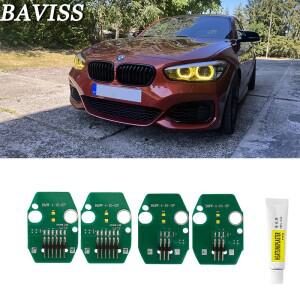 BMW 호환 호환 1 시리즈 Angel Eyes DRL RGB 다색 LED 보드 F20 F21 GTS 주간 주행 등 레몬 옐로우 칩