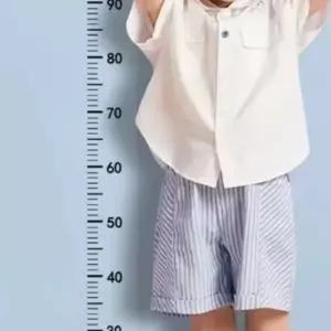 아기 어린이 벽 부착 접착식 투명 키재기 스티커 성장 기록용 눈금자