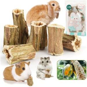 햄스터 나무그네 다람쥐 6개 내추럴 쥐 츄스 기니피그 츄 빌 파파야 버니 친칠라 소동물 토끼용햄스터 어금니 간식 건강한 우드 스틱