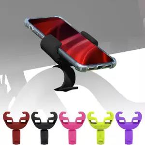 펠로톤과 운동용 자전거를 위한 블랙 하프 실리콘 휴대폰 거치대 - 고정 액세서리용