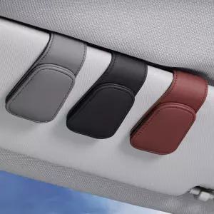 선글라스클립 차량용 선바이저 안경 거치대 그레이 자동차 수납 홀더