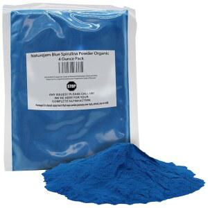 Naturejam Blue Spirulina 파우더 - 이상적인 118.3ml(4온스) 팩 스무디, 아이세람 및 프로스팅에 사용되는 요리 등급 스피루리나 내추럴 블루 식용 색소