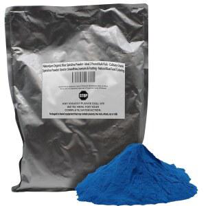 Naturejam 블루 스피룰리나 파우더 - 이상적인 0.9kg(2파운드) 벌크 팩 스무디, 아이세람 및 프로스팅에 사용되는 요리 등급 스피루리나 내추럴 식용 색소