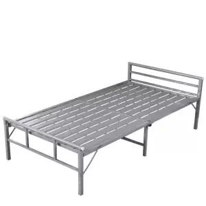 접이식 싱글 침대 단 휴대용 저상형 패브릭 원목 미니 이동식