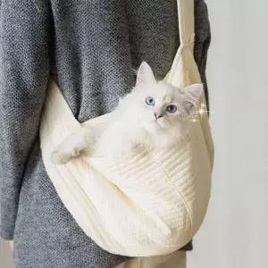 [하프클럽/오티마트]패션 크로스백 반려동물 외출용 산책 가방 만두백