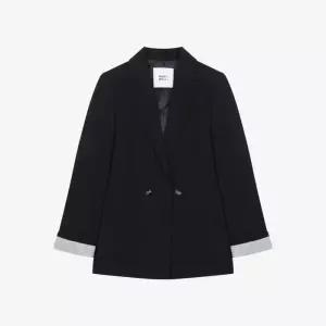 [베스띠벨리]잔체크 배색 원버튼 셋업 자켓 ( BKJAB1108 )