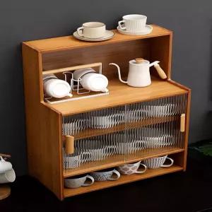 원목 미니찬장 빈티지 장식장 미닫이 선반 쇼케이스