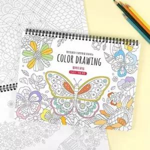 스프링 컬러 드로잉 쉬운 버전 색칠 공부 컬러링북