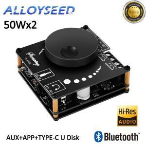 50Wx2 HiFi 오디오 디지털 앰프 보드 Bluetooth 5.1 듀얼 채널 클래스 D 스피커 스테레오 모듈 AUX 입력 DC