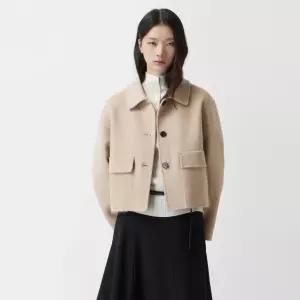 주크 정상가 499,000 니트 배색 크롭 코트 Z254MSG5031229181