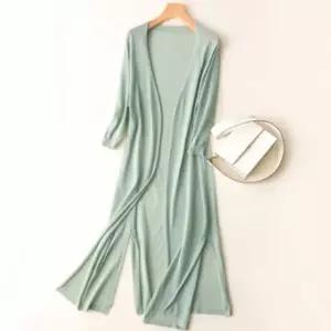 간절기패션가디건 숙녀 캐주얼 봄여름 아우터 오픈형 시스루 롱