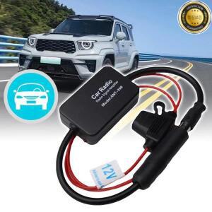 범용 FM 라디오 신호 자동차 안테나 증폭기 간섭 방지 강화 세트 AM 전자 앰프 액세서리 12V