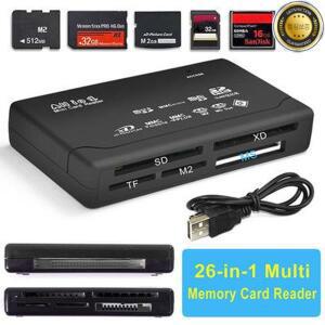 올인원 메모리 카드 리더기 외장형 USB SD 미니 마이크로 M2 MMC XD CF MP3 카메라용