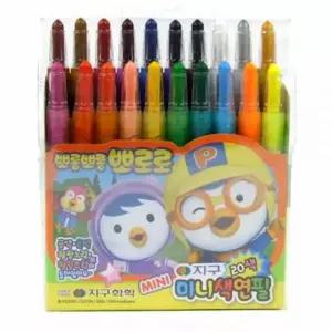 지구화학 미니 색연필 20색 미술용 어린이 색연필 학용품 아동