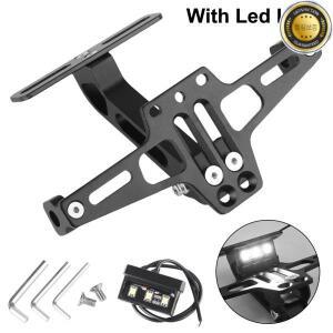 오토바이 라이센스 번호 플레이트 브래킷 후방카메라 회전 신호 램프 홀더 CNC LED 라이트 알루미늄 펜더