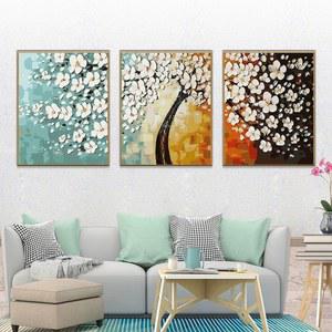 3개 세트 그림 꽃 그리기 거실 풍경 액자 캔버스 취미