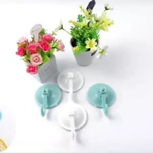 벽 거울 유리 주방 욕실 흡착식 걸이 고리 1P