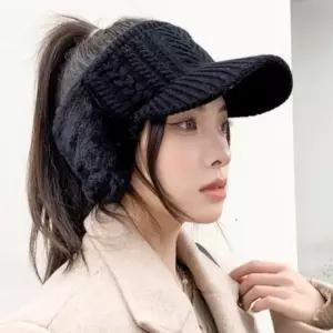 가벼운 소프트 니트 수면 모자 귀마개 뒷밴딩 캡 데일리 편안한