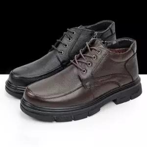 키높이구두 소가죽 내부 인조퍼 겨울 방한화 구두 로퍼 옆지퍼