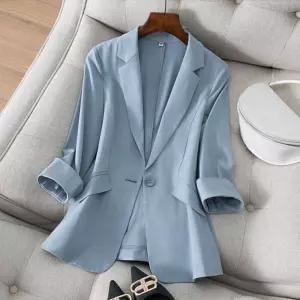 여성 슬림핏 오피스 정장 자켓 7부소매 코트