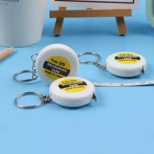 열쇠고리 타입 원형 휴대용 미니 소형 1M 줄자 1P