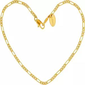 라이프타임 주얼리 여성 골드 발찌 2.5mm 피가로 체인 발목 팔찌 24K 도금