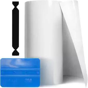 VViViD 새틴 투명 페인트 보호 벌크 비닐 랩 필름 12인치 x 72인치 3M 스퀴지 및 블랙 펠트 어플리케이터