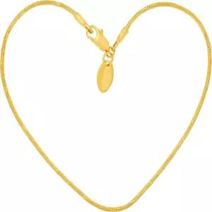라이프타임 주얼리 여성 골드 발찌 1.5mm 뱀 체인 발목 팔찌 24k 리얼 도금