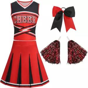 여성을 위한 HAPNBCELE 치어리더 의상 폼 함께하는 유니폼 할로윈 학교 뮤지컬 파티
