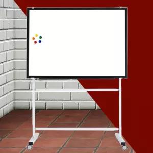 법랑칠판 자석보드 이동식 화이트보드 90x120 블랙