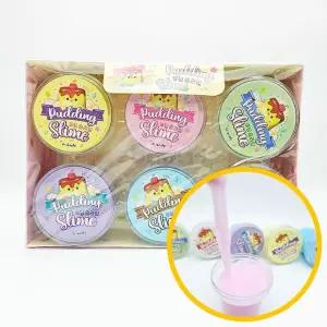 푸딩 슬라임 6개입 1박스 찰랑찰랑 촉감 푸딩케이스 학원 달란트 마켓데이