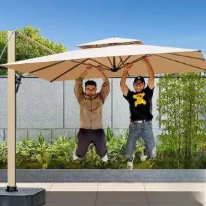 대형 회전 파라솔 그늘막 카페 야외 테라스 편의점 캠핑