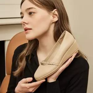 [엘칸토]경량 쿠션 컴포트 웨지 여성 펌프스 1XWD69XR_GN