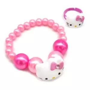 미아방지팔찌 키티 진주 팔찌 반지 2종 진핑크
