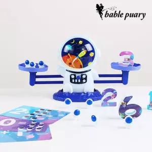 베이블퓨어리 우주인,고양이 밸런스 숫자놀이 유아교구 균형 저울게임