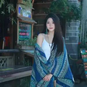 몽골 숄 케이프(1) 쨍한 컬러 판초 코트 자켓