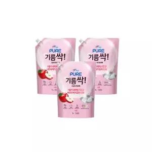 피죤 퓨어 기름싹 주방세제 1L 3개 사과향 974186