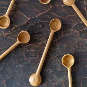 스푼 티크나무 원목 양구 우드 커트러리 1p