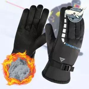 겨울 방한 장갑 바이크 라이더 양털 방한 블랙