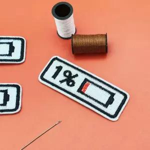 의류리폼 와펜 의류 패치 열배터리 1% 의류자수