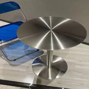 원형바테이블 심플 철제 스테인리스 흰색 칵테일 스탠딩