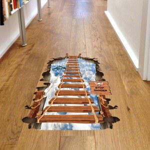 매직 입체 3D 포인트 바닥 가는 신기한 아트 거실 스티커 데코 특수 침실 효과 하늘로