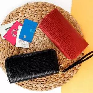 엄마지갑 악어무늬 장지갑 손목스트랩 통장지갑 지갑