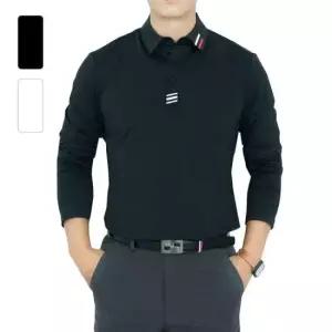 남자골프웨어 남성 골프웨어 플라켓 스판 긴팔 골프티셔츠_LST798_9