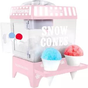 노스탤지어 스노우 콘 빙수 기계 - 레트로 테이블탑 슬러시 20가지 얼음 간식 만들기 재사용 가능한